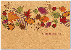 Wishing you a holiday filled with joy, happiness and many new reasons to give thanks. Swirling Leaves Thanksgiving Card H2116KW-AA